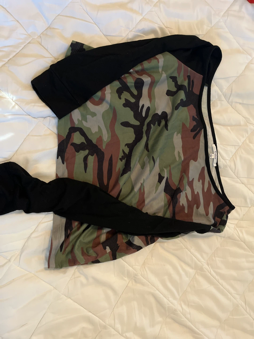 Entice Camouflage Long Sleeve Top
