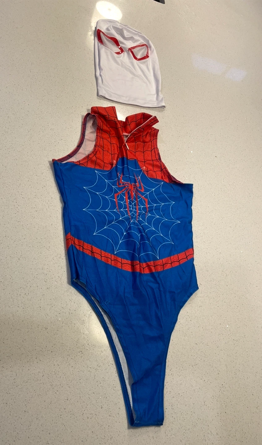 Spider-Man sleeveless bodysuit with hood - photo 2