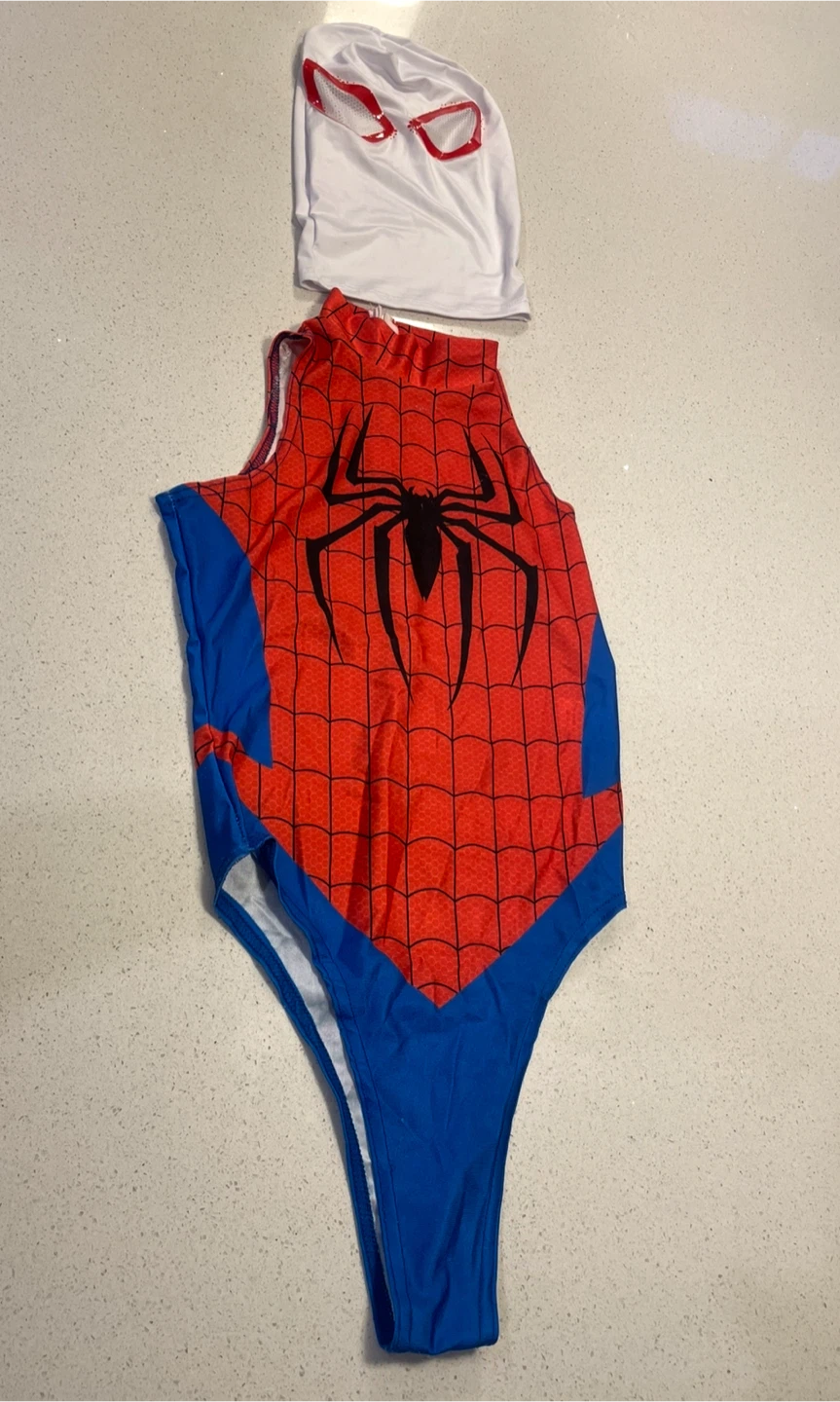 Spider-Man sleeveless bodysuit with hood - photo 3