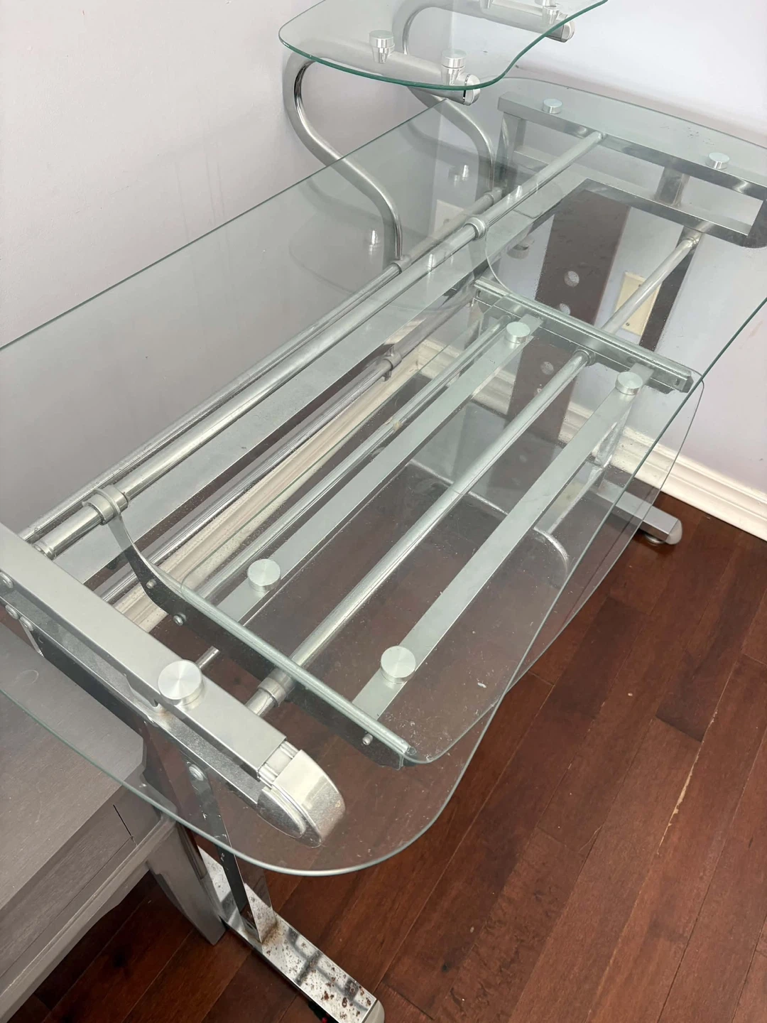 Glass Computer Desk - photo 3