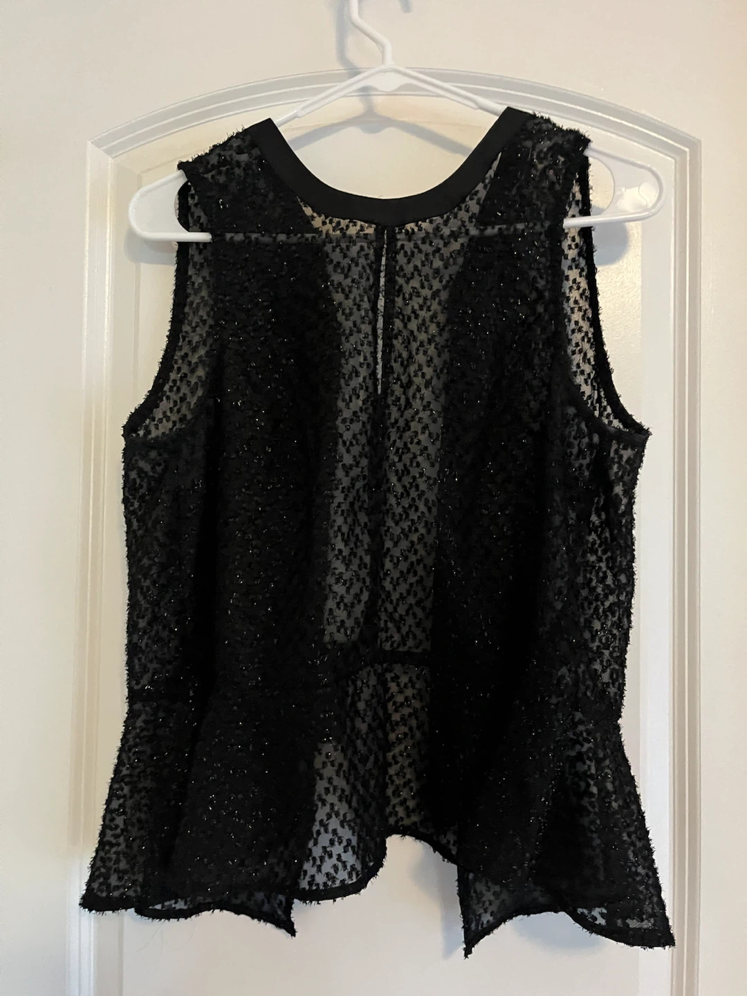 H&M Black Textured Peplum Vest - photo 2