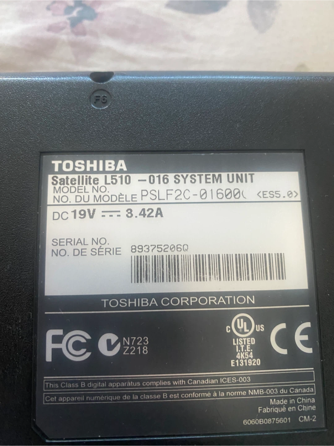 Toshiba Satellite L510 Laptop - photo 3