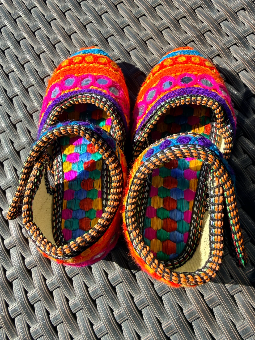 Vibrant Embroidered Traditional Toddler Shoes