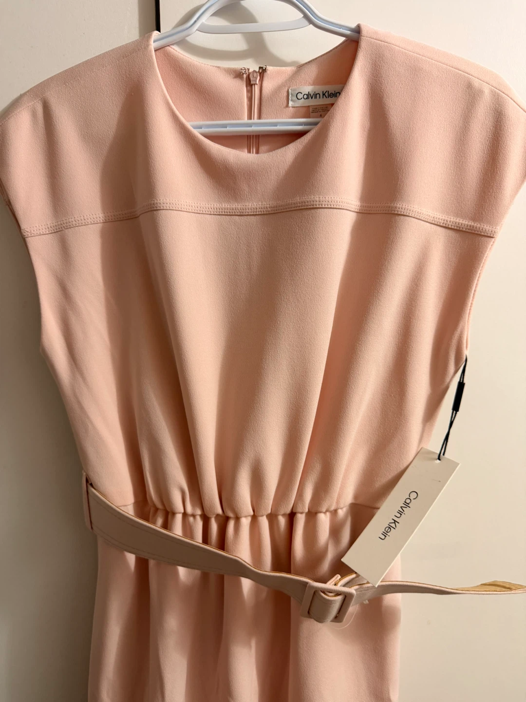 Calvin Klein Blush Pink Belted Dress - photo 2