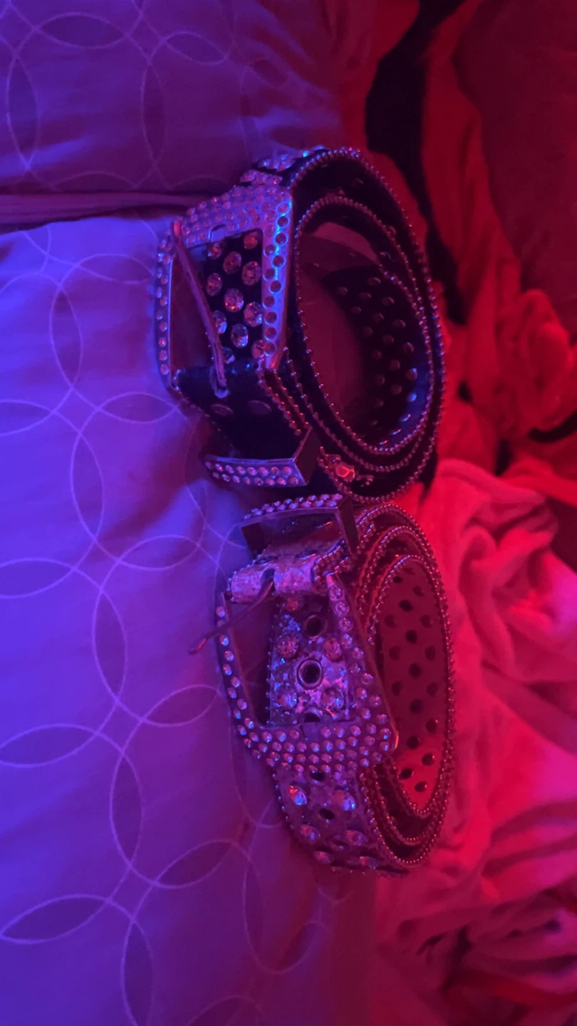 Two Rhinestone Studded Belts