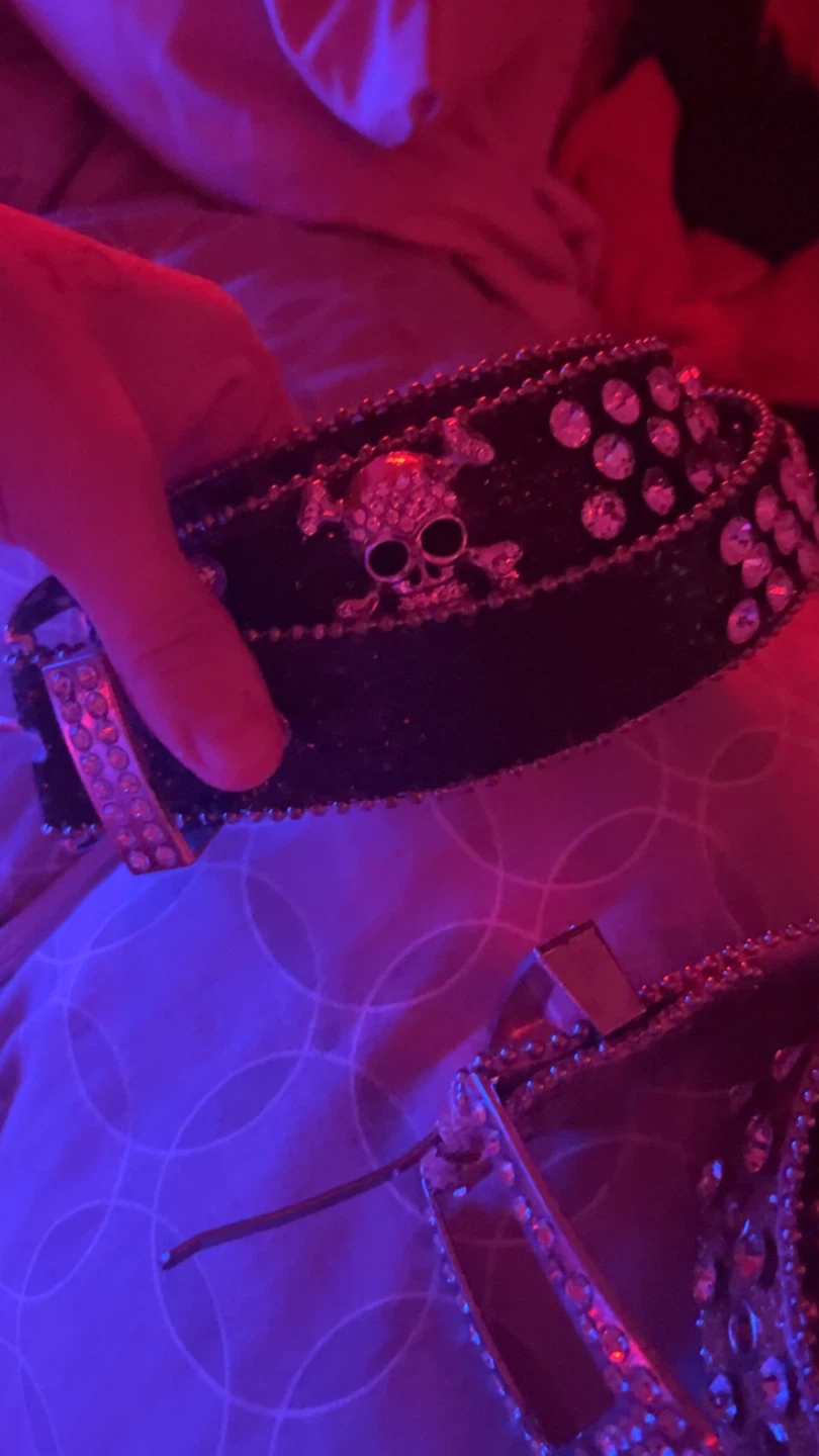 Two Rhinestone Studded Belts - photo 3