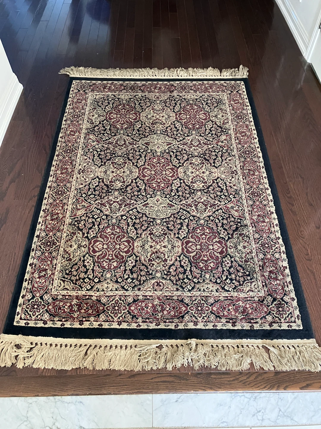 Rug Burg/Blk/Beige w/fringe - photo 3