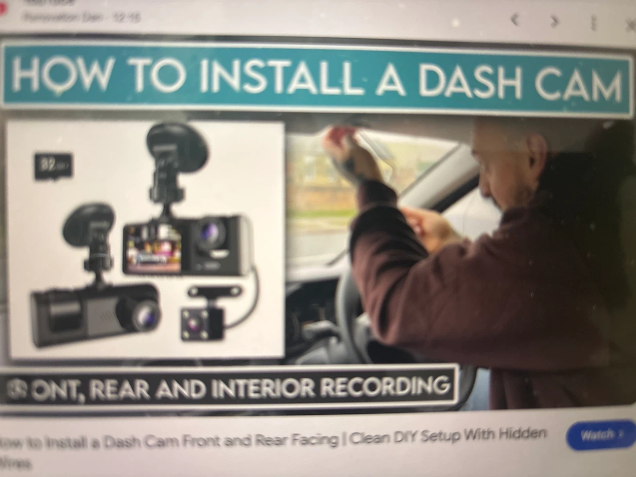 Installing Car Dash Cam