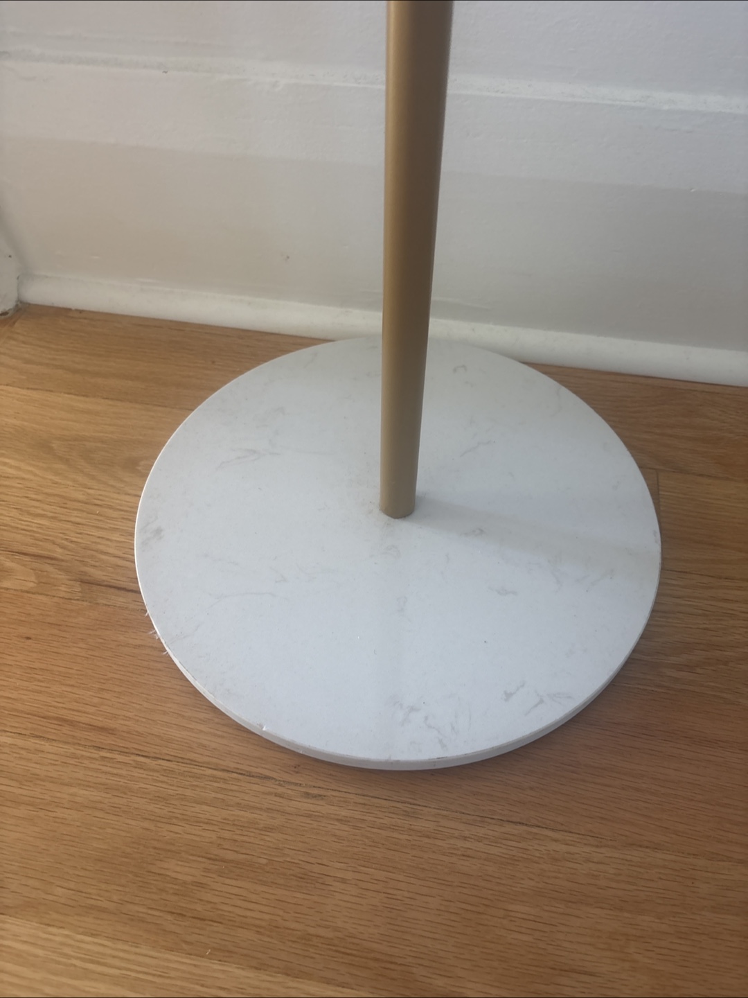 Gold Metal Coat Rack with Marble Base - photo 2