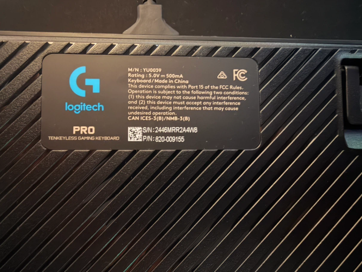 Logitech PRO Tenkeyless Gaming Keyboard