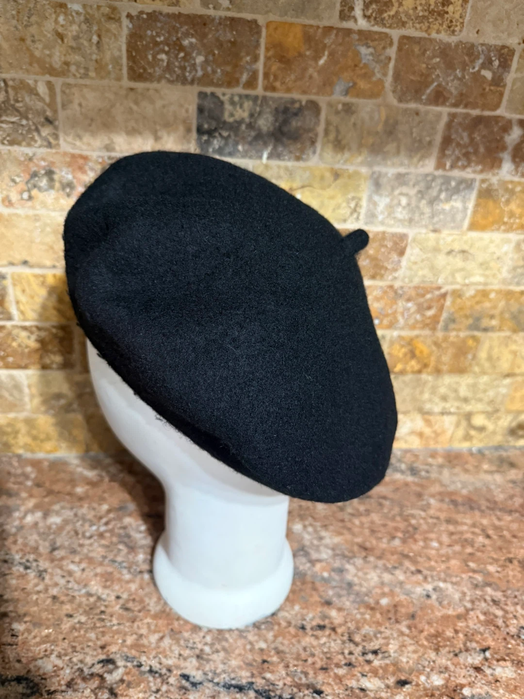 Classic Black Wool Beret