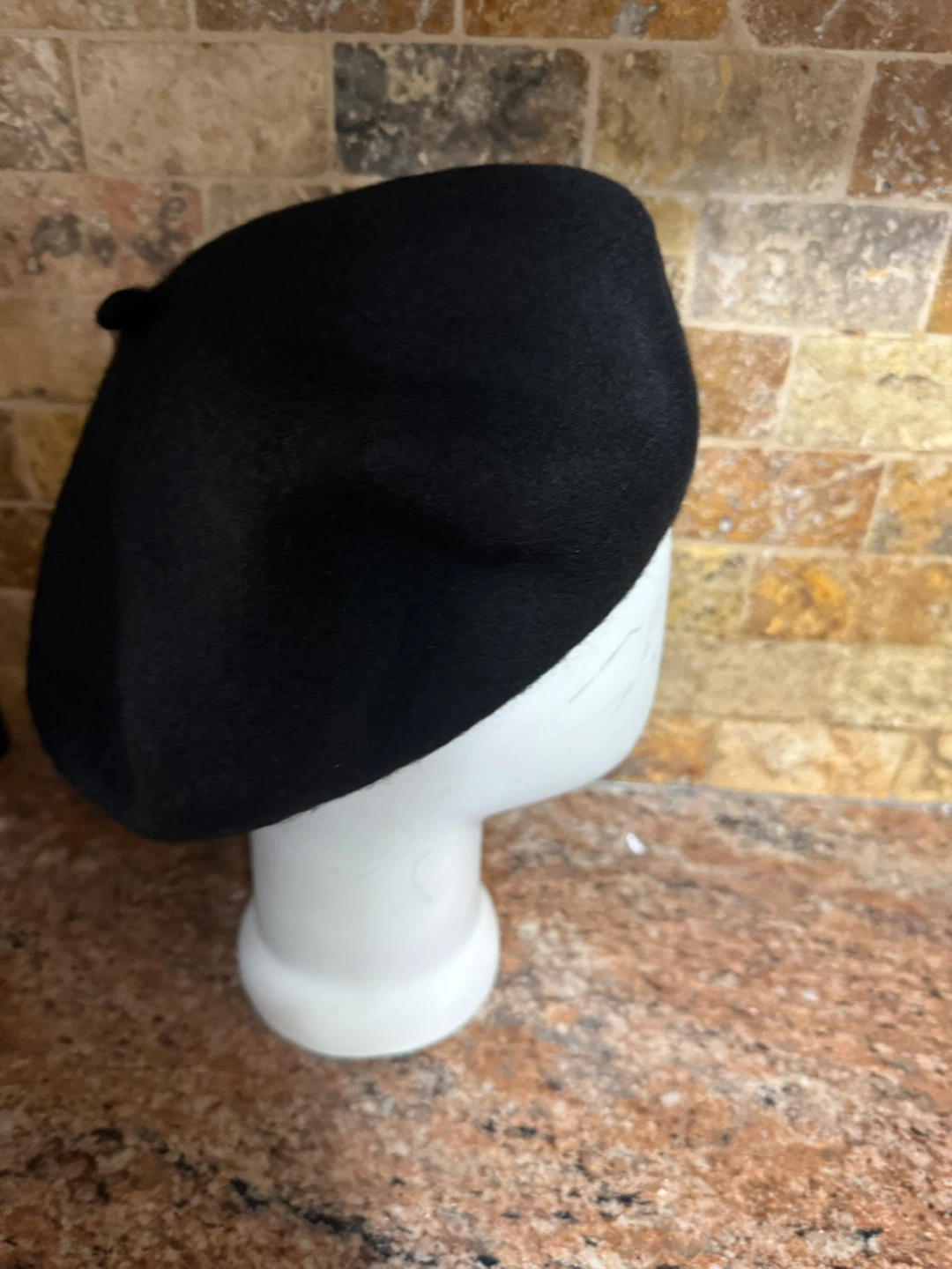 Classic Black Wool Beret - photo 3