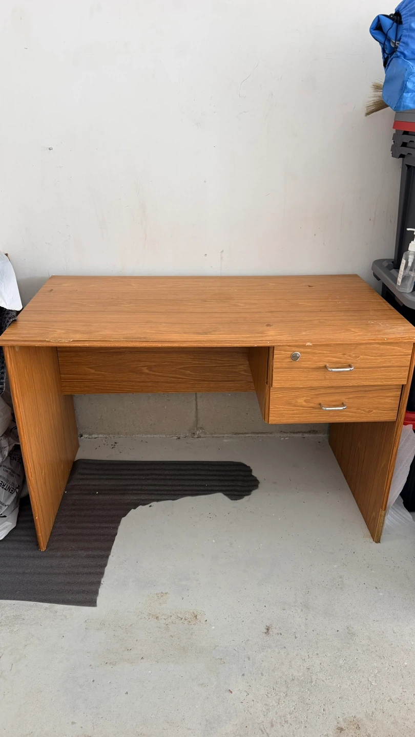 Wooden Desk with Two Drawers