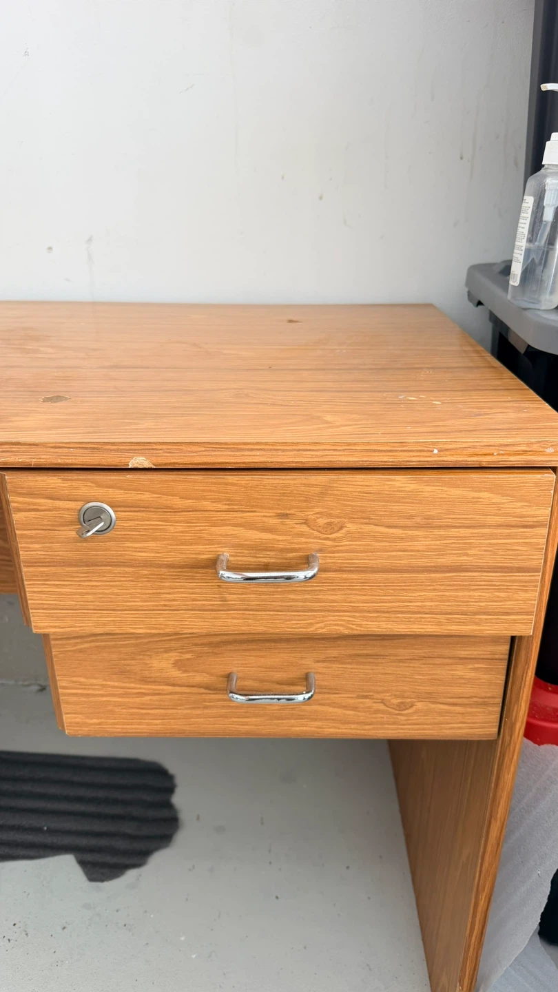 Wooden Desk with Two Drawers - photo 3