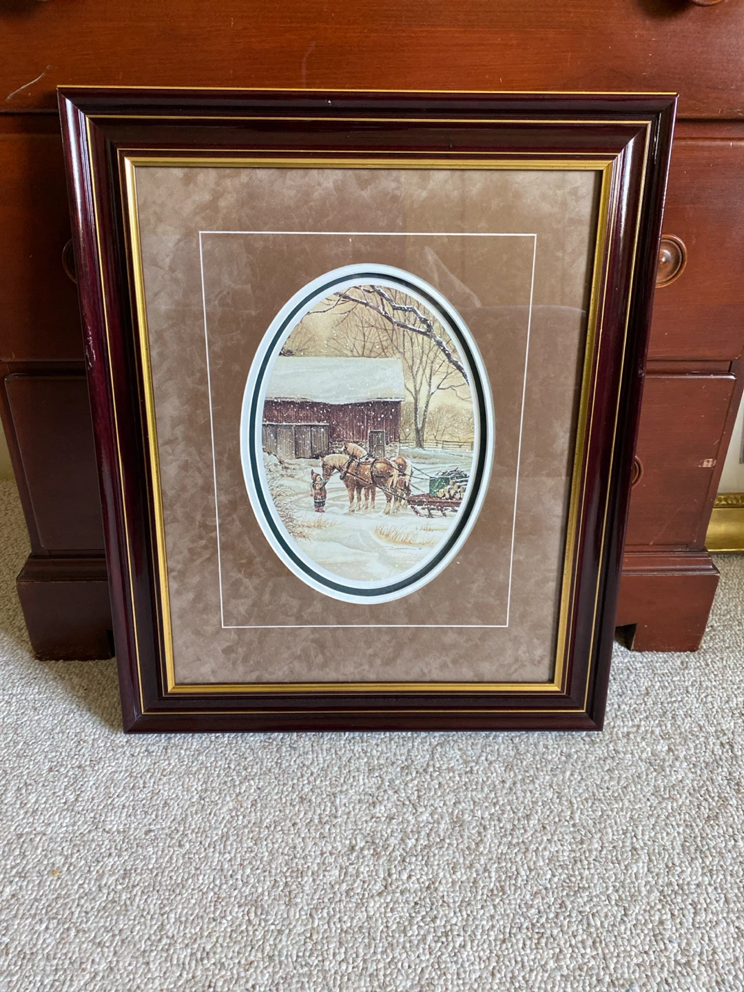 Framed Winter Scene Print - photo 2