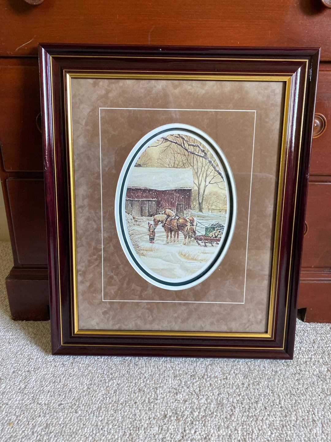 Framed Winter Scene Print - photo 3