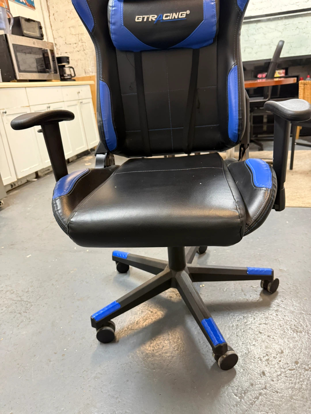 GTRACING Gaming Chair Blue and Black - photo 2