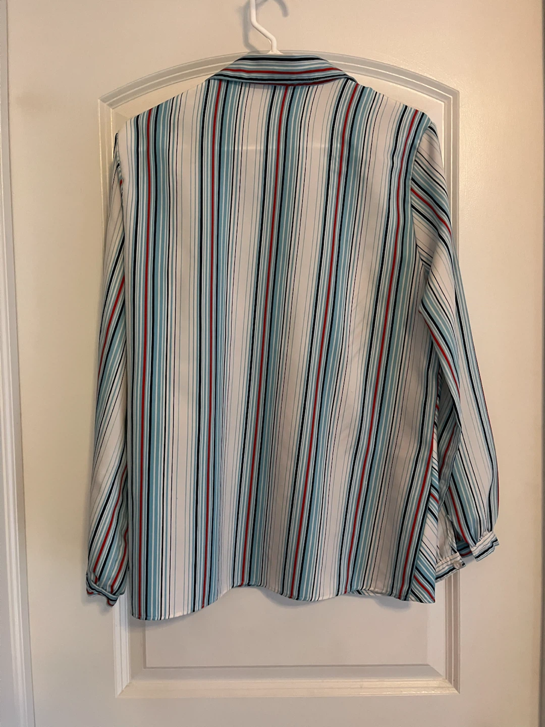 Striped Long Sleeve Button-Down Shirt - photo 2