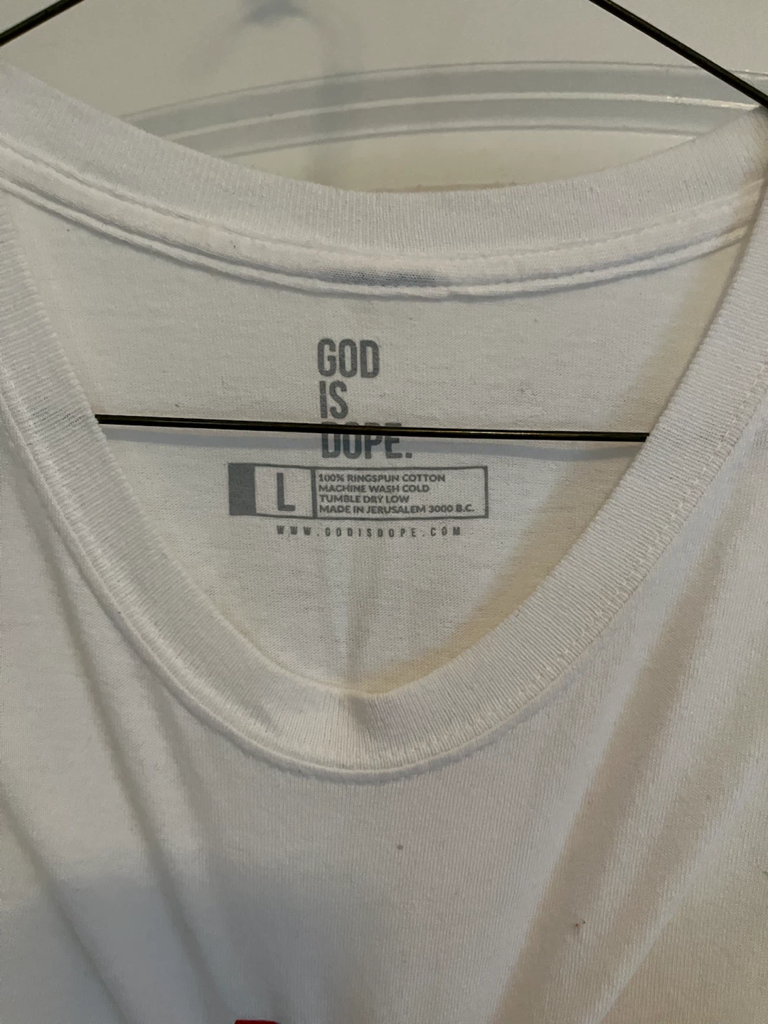 God Is Dope Just God White T-Shirt - photo 3