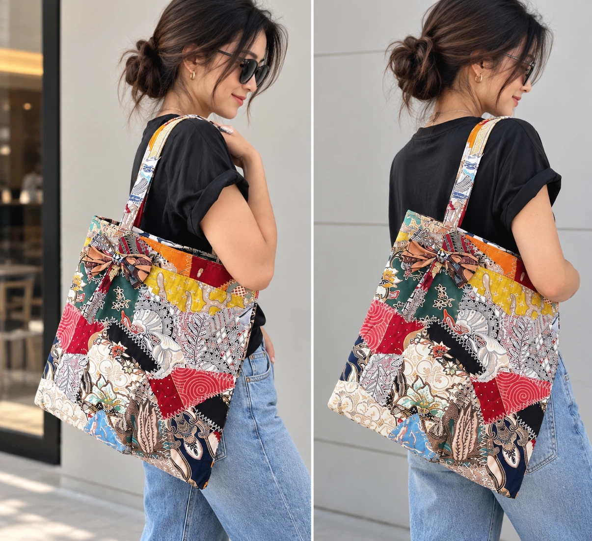 🌸 Handmade Indonesian Batik Patchwork Totebag 🌸 - photo 2