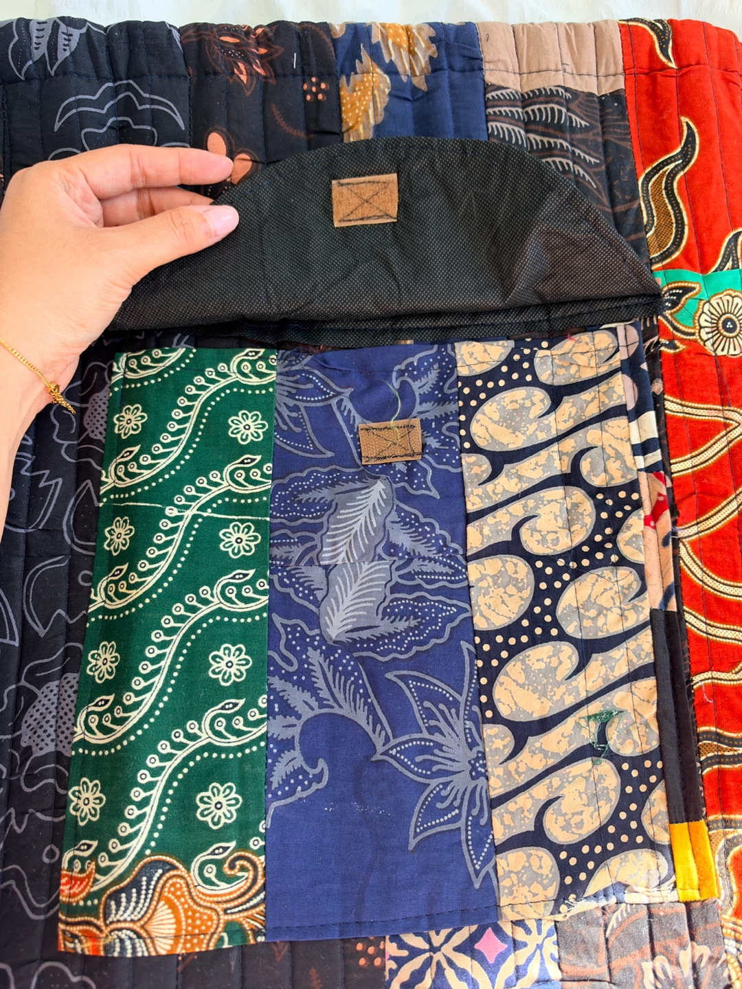 🎒 Handmade Indonesian Batik Patchwork Backpack - photo 2