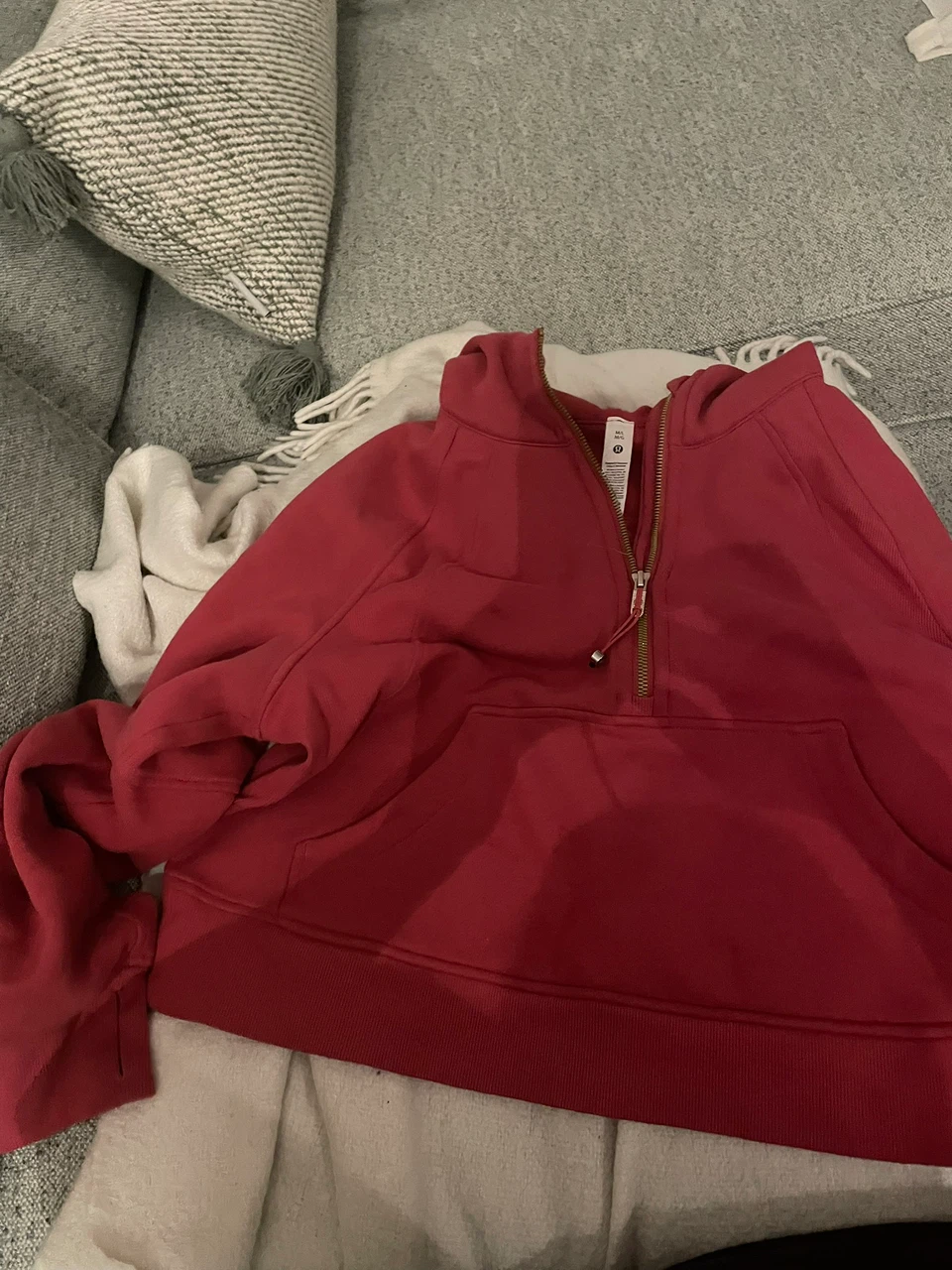 Lululemon Red Half-Zip Hoodie