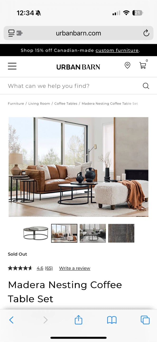 Urban barn coffee table - photo 2