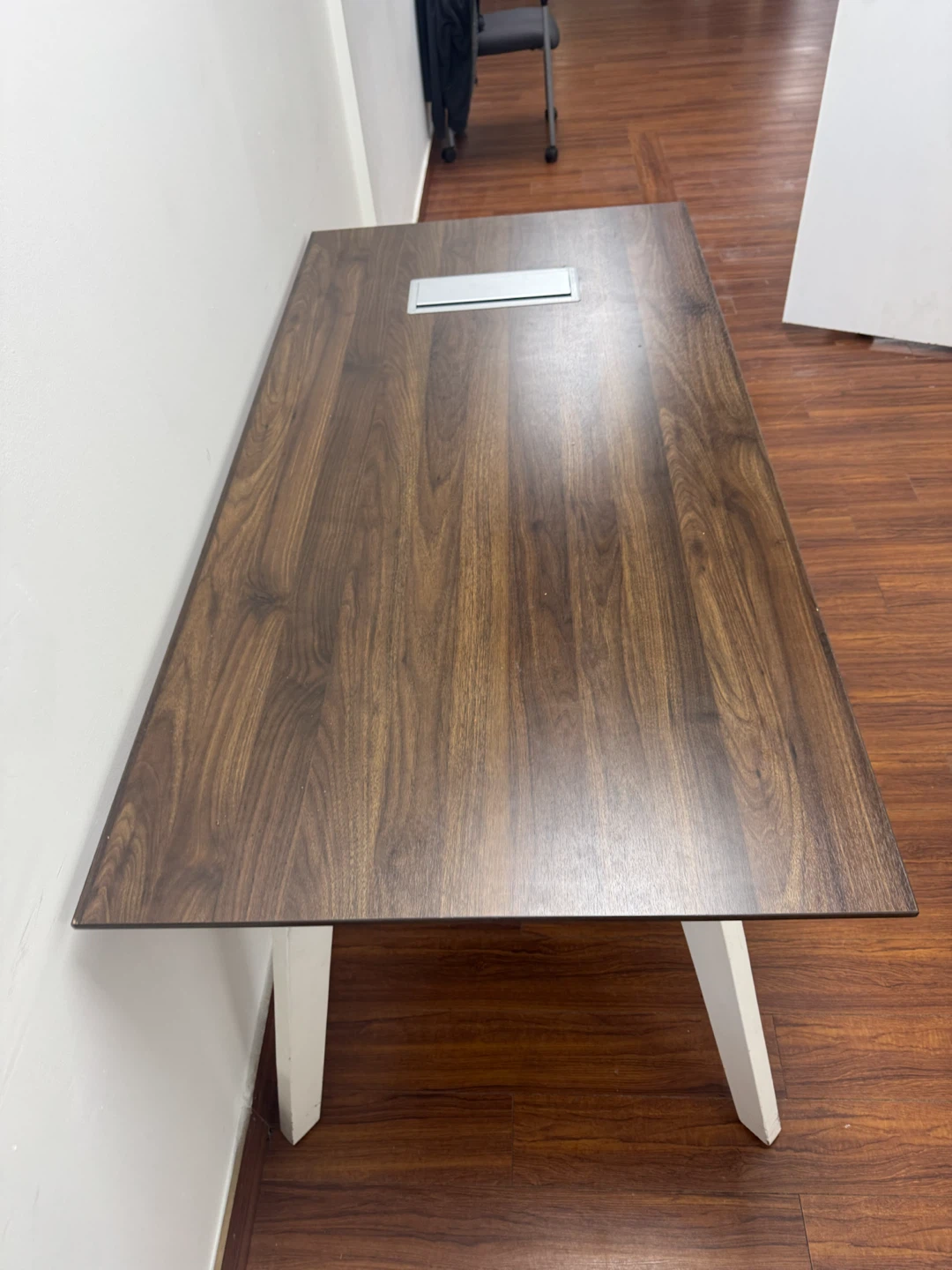 Modern Walnut Office Desk with Cable Management - photo 3