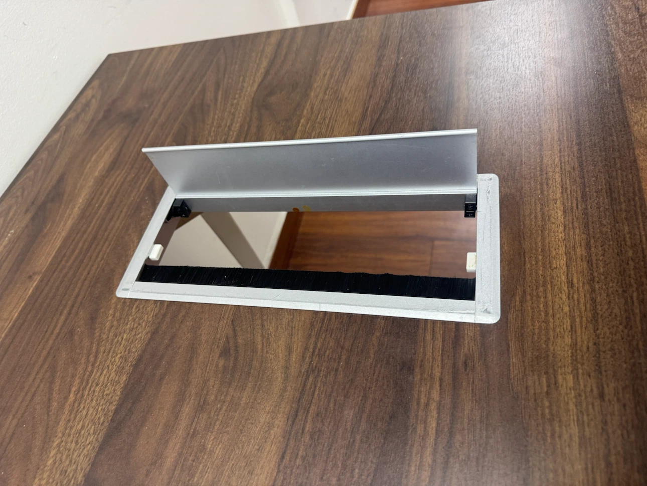 Modern Walnut Office Desk with Cable Management - photo 5