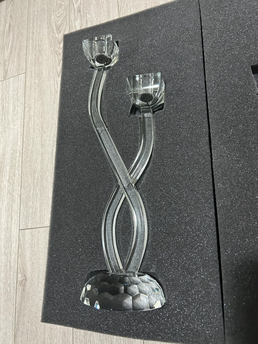 Bowring "Orion Twist" Crystal Candle Holder (With Original Box)