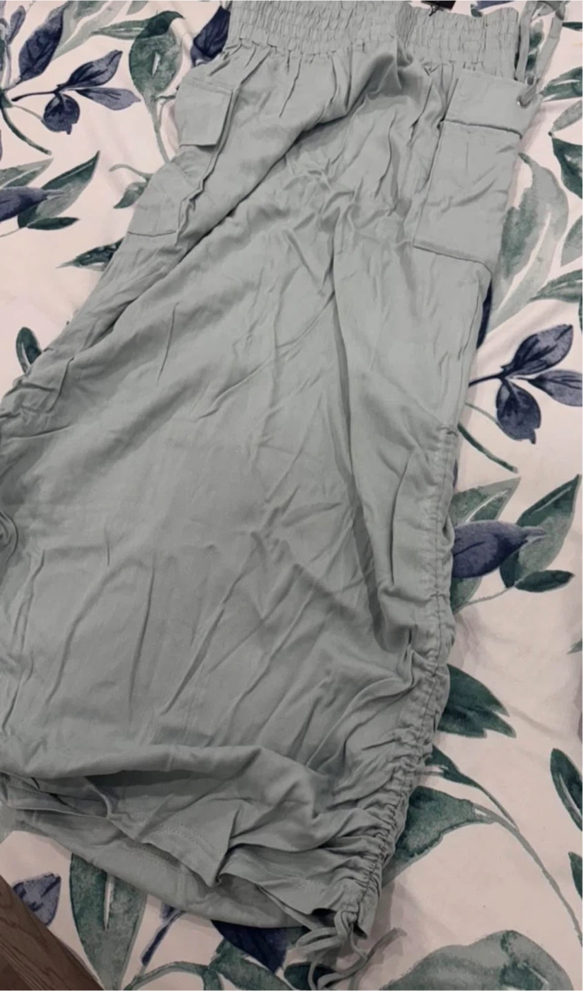 Forever 21 Light Green Drawstring Skirt