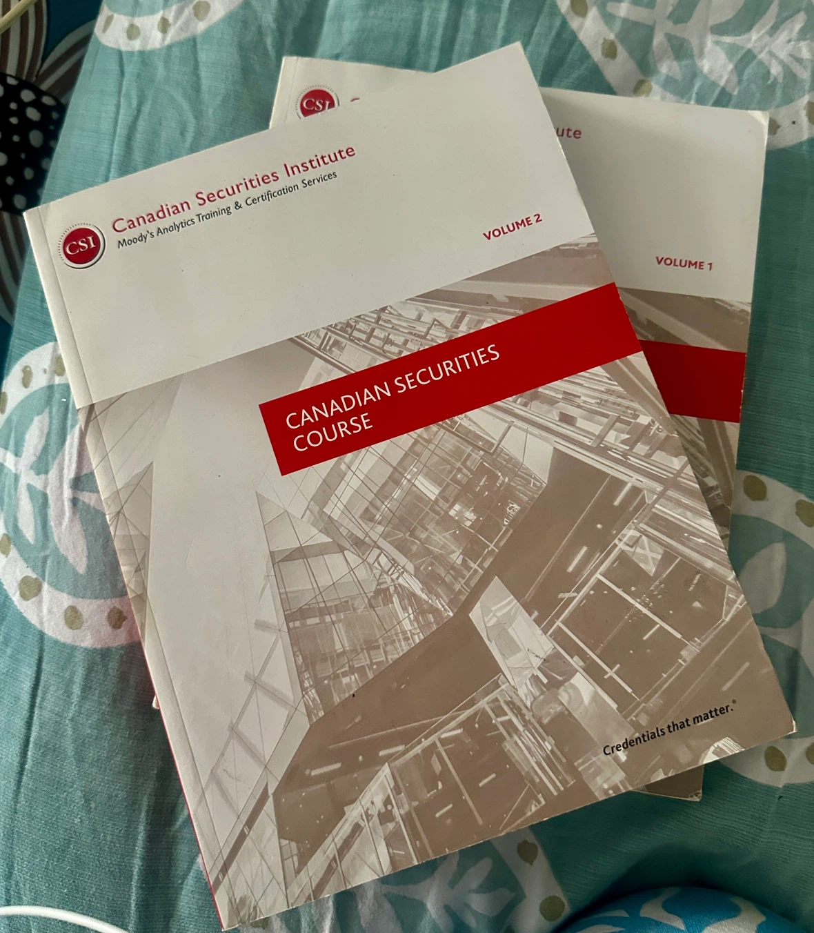 Canadian Securities Course Textbooks Volume 1 and 2