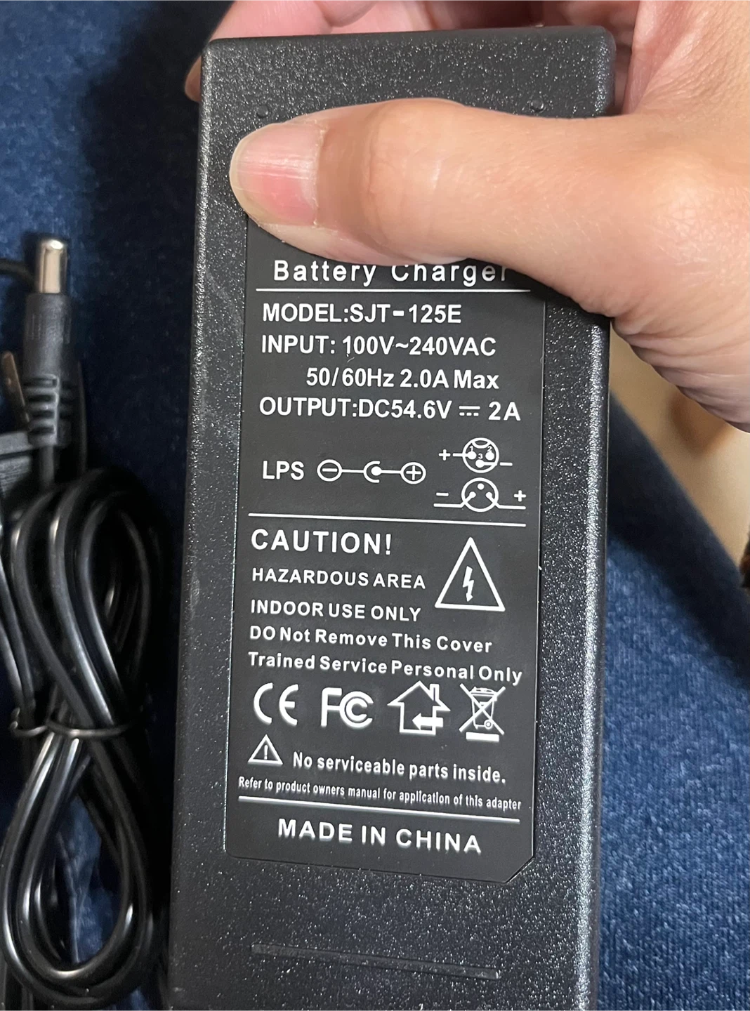 54.6 ebike charger for 48V 2ABattery Charger