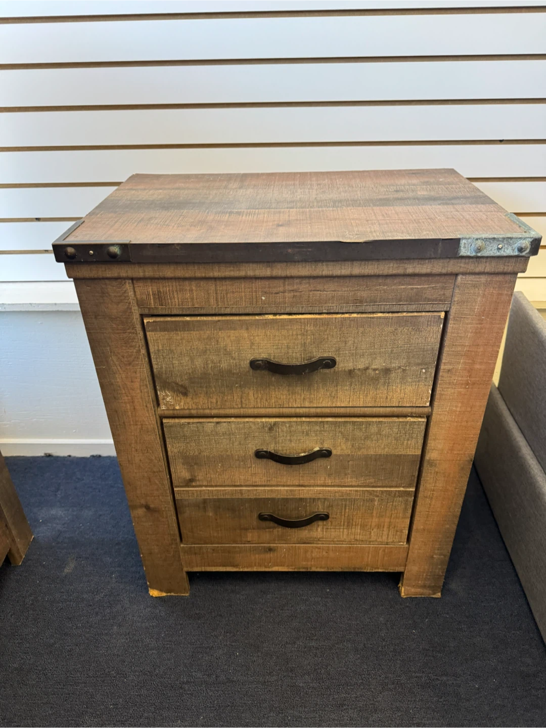 Rustic 2-Drawer Nightstand