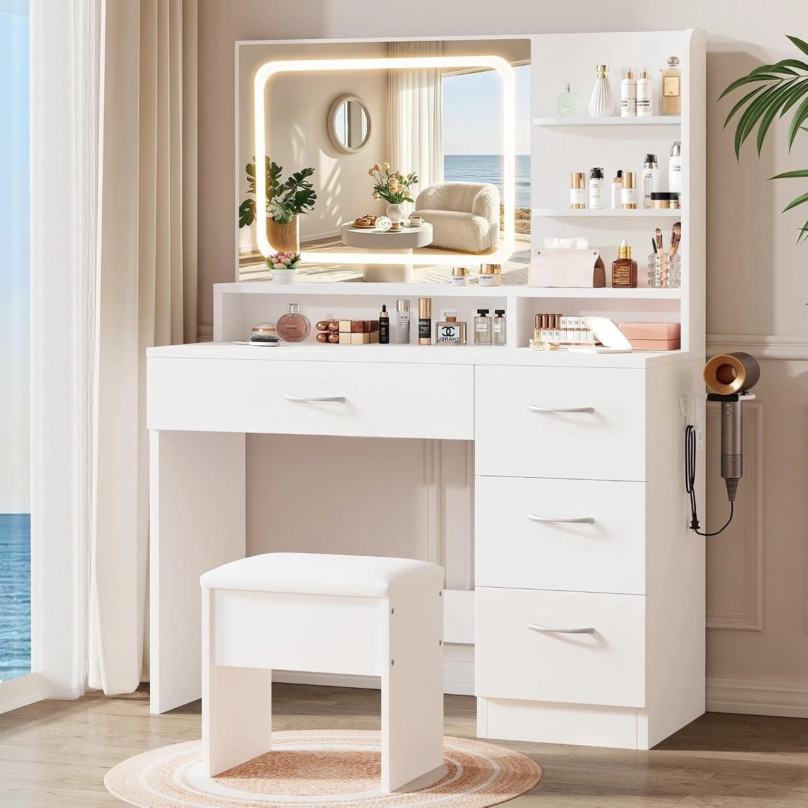 ✨ BRAND NEW White Makeup Vanity Desk