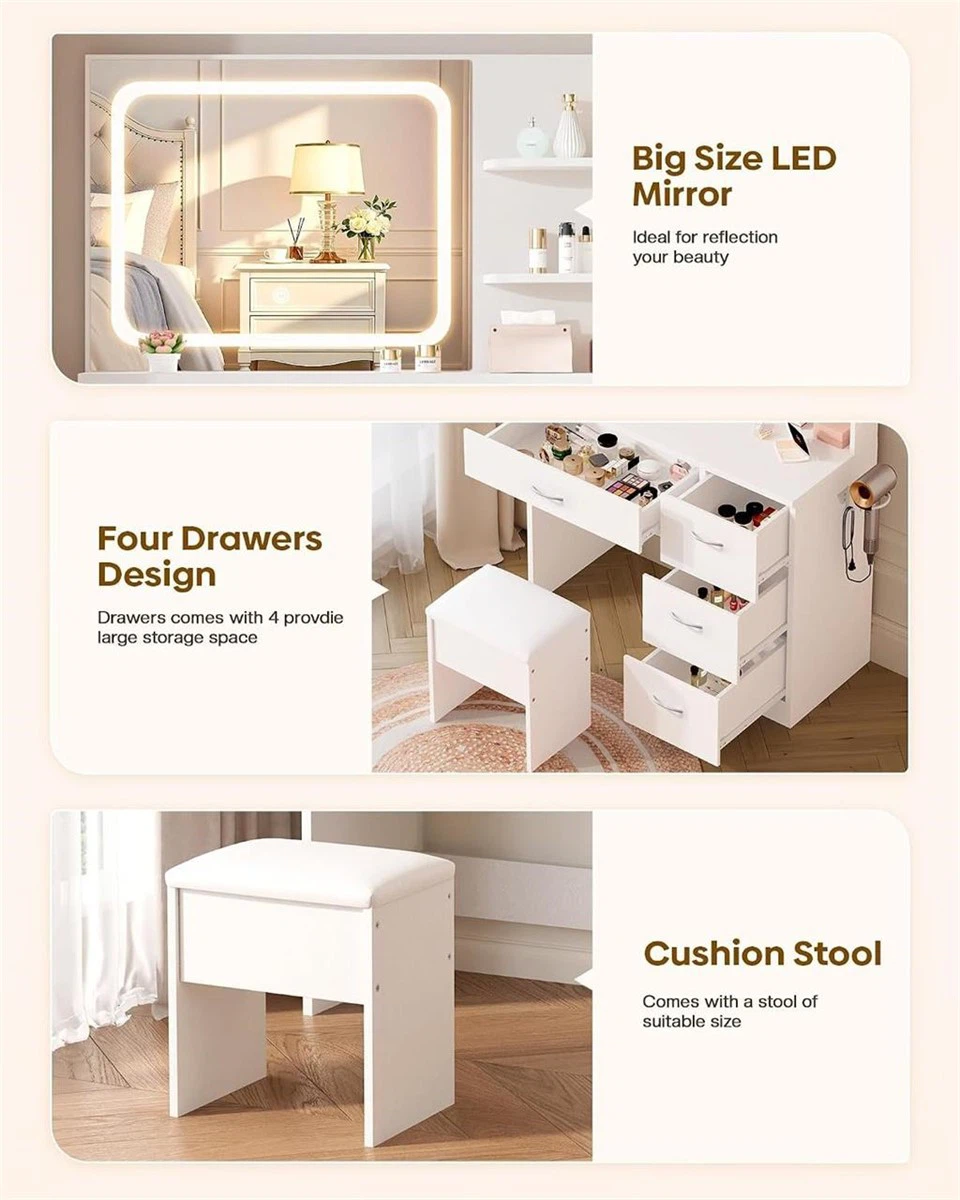 ✨ BRAND NEW White Makeup Vanity Desk - photo 4