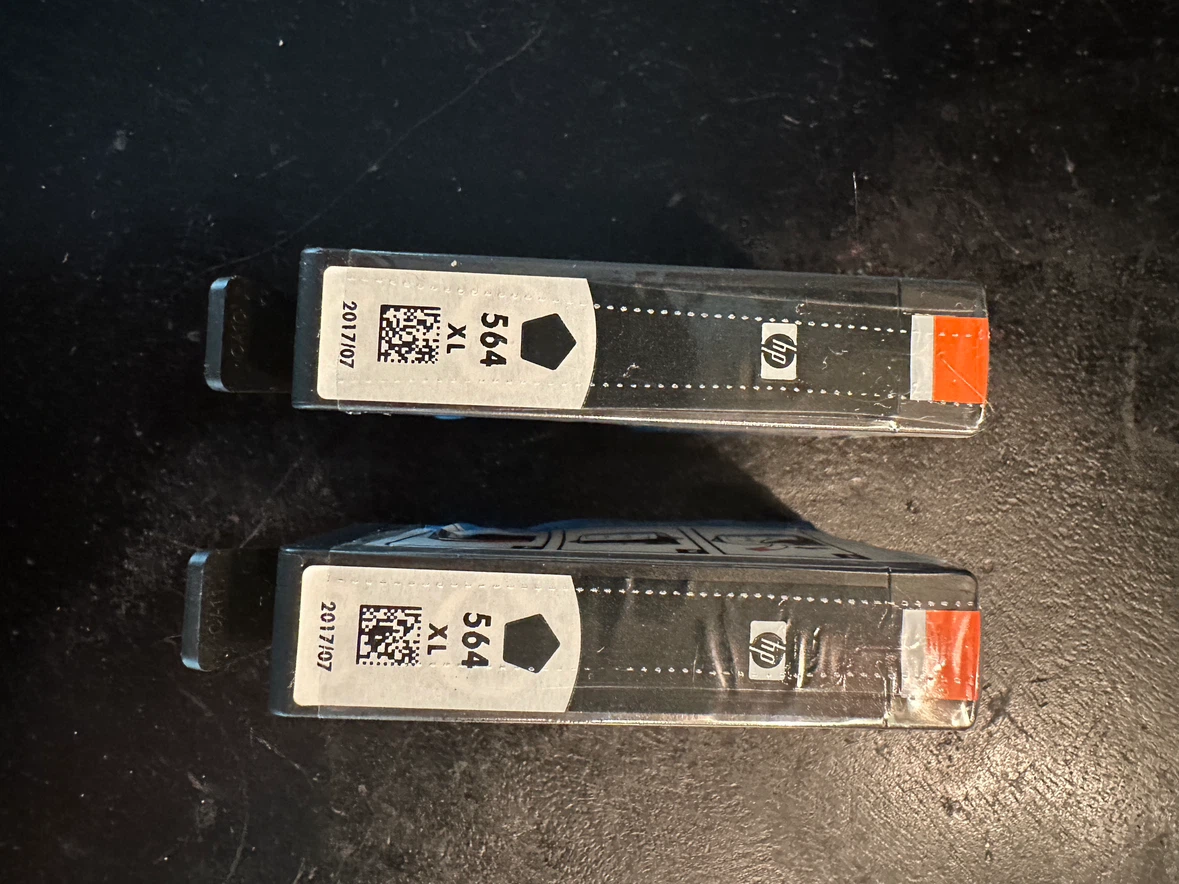 2 HP 564 XL Black Ink Cartridges