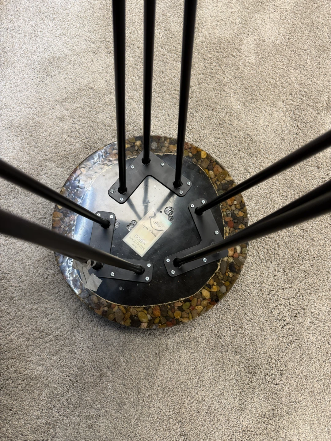 Idma Rhythms of Nature Pebble Resin Side Table - photo 3
