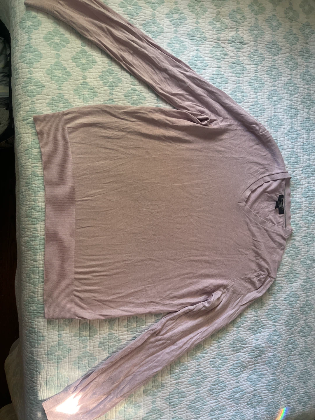 Mens light pink Banana Republic V-Neck light Sweater
