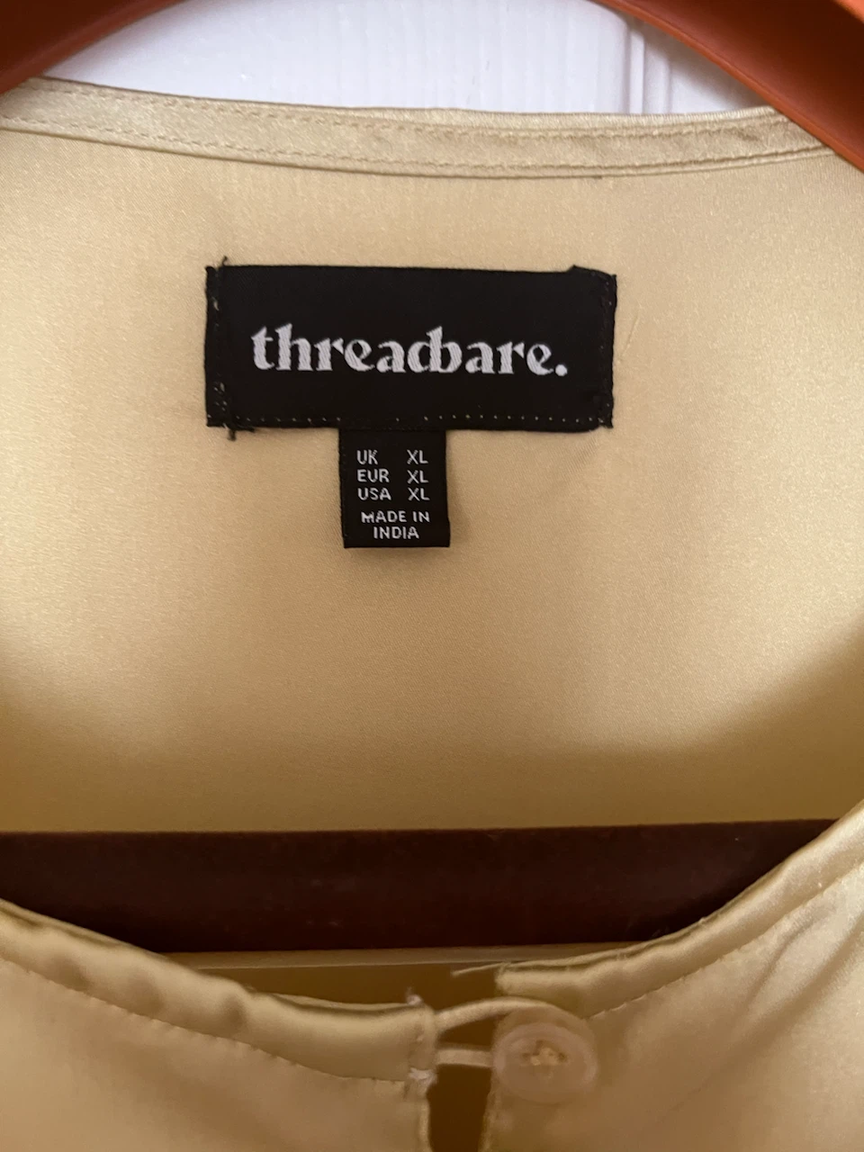 Gold Satin Midi Dress XL - photo 2
