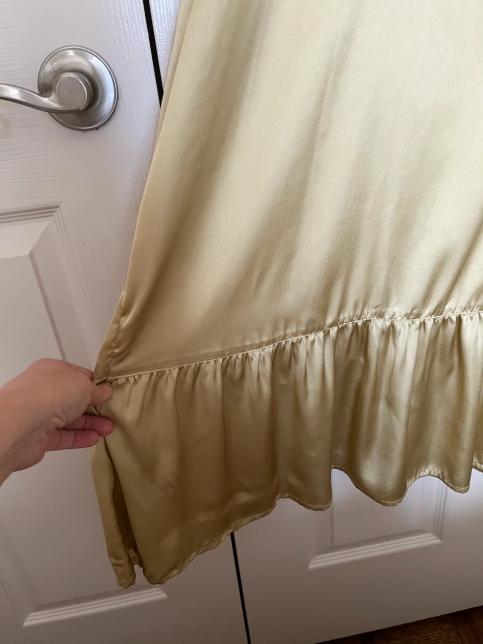 Gold Satin Midi Dress XL - photo 4