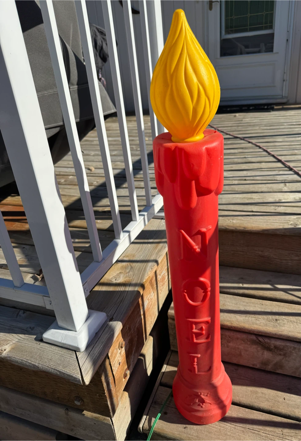 Vintage NOEL Blow Mold Christmas Candle - photo 2