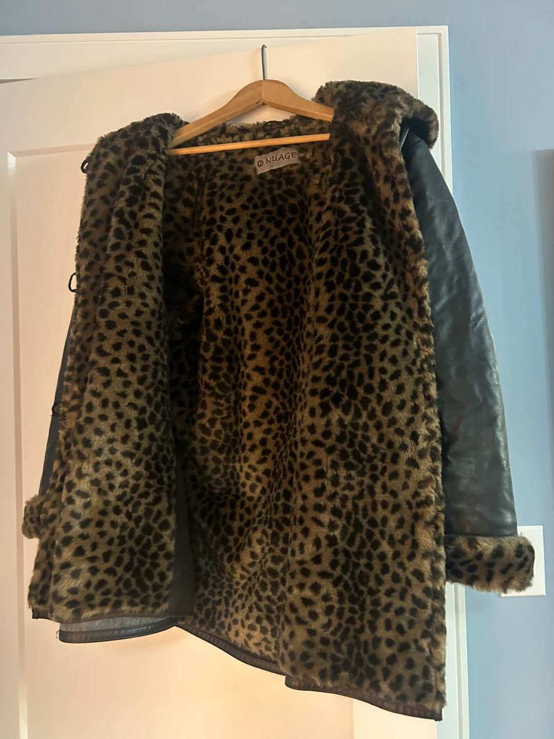 Nuage Leopard Faux Fur Lined Jacket - photo 2