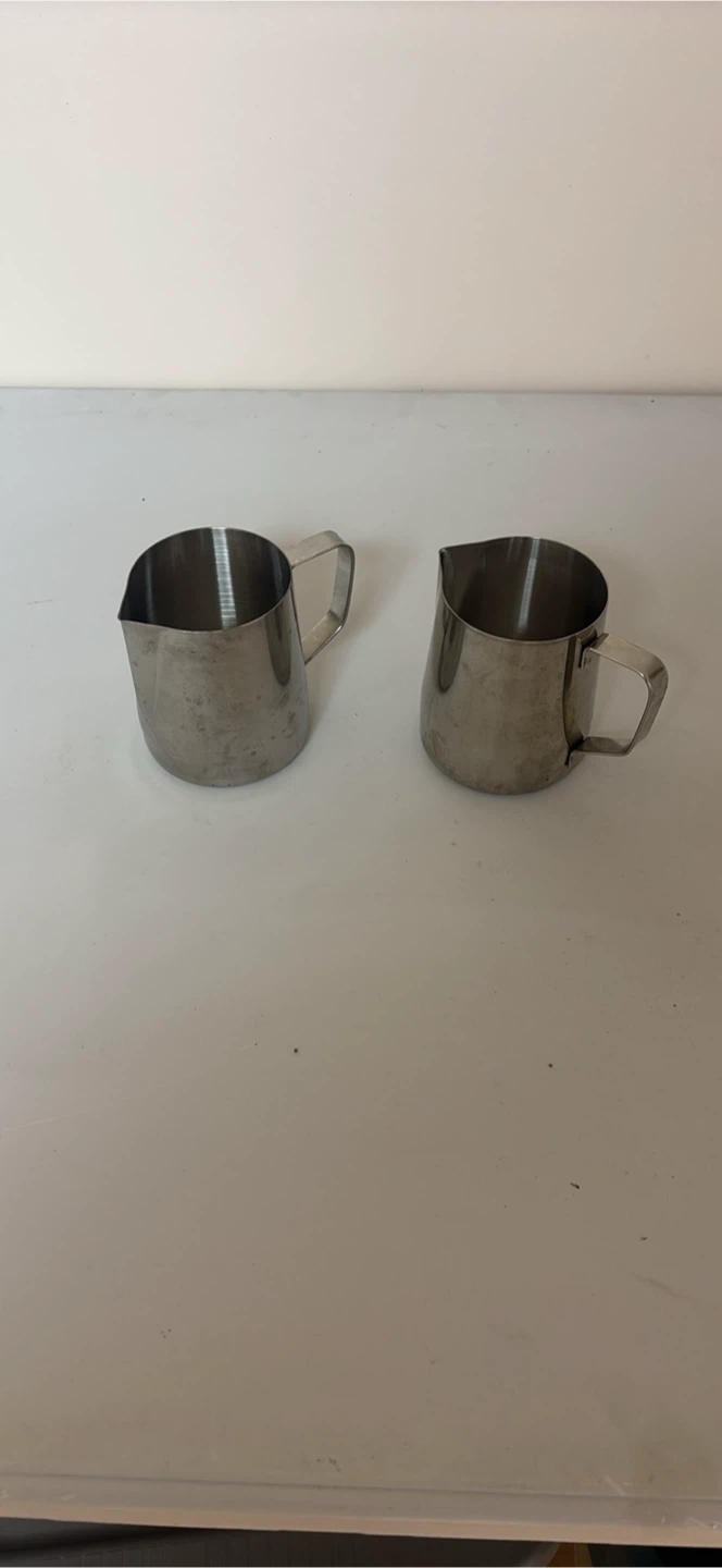 Two Stainless Steel Milk Frothing Pitchers - photo 3