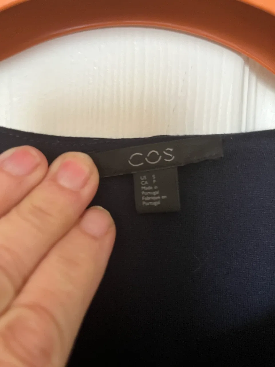 COS navy blue dress with bow detail - photo 2