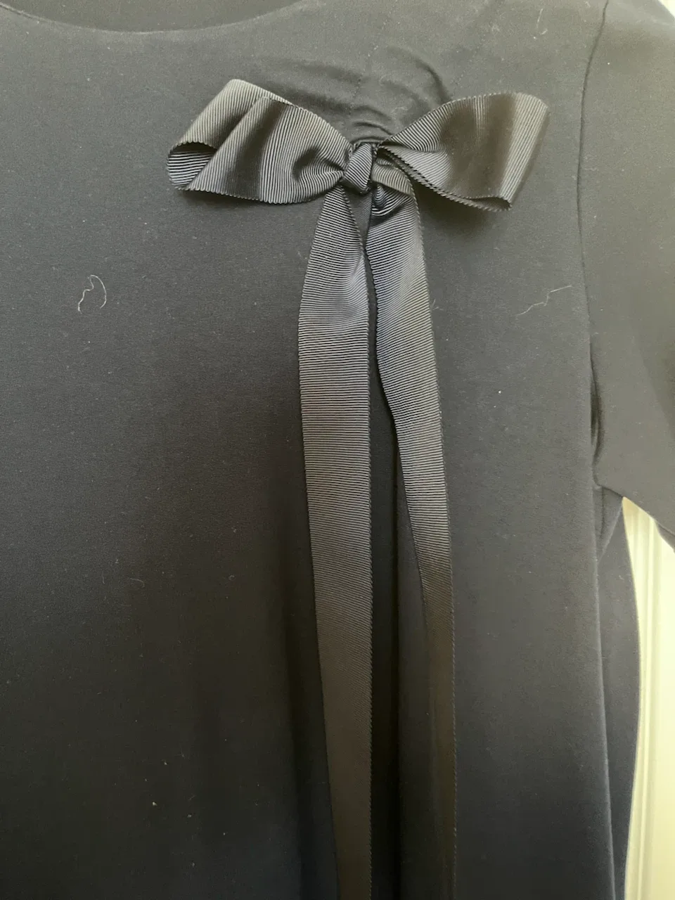 COS navy blue dress with bow detail - photo 3