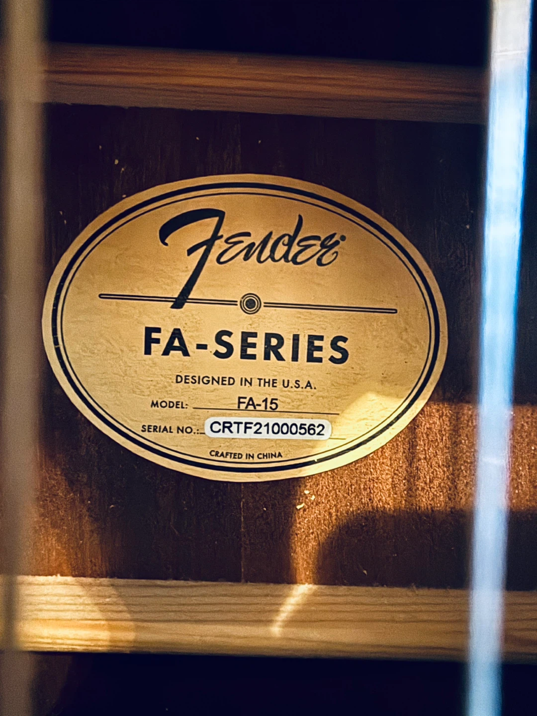 Fender FA-15 3/4 Acoustic Guitar + Stand & Picks - photo 2