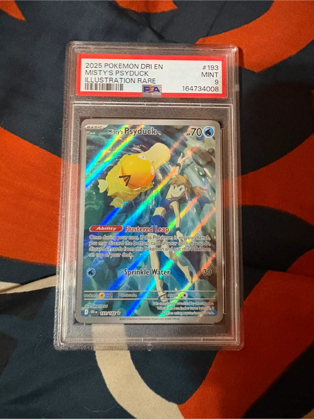 PSA 9 Misty's Psyduck Illustration Rare Pokemon Card