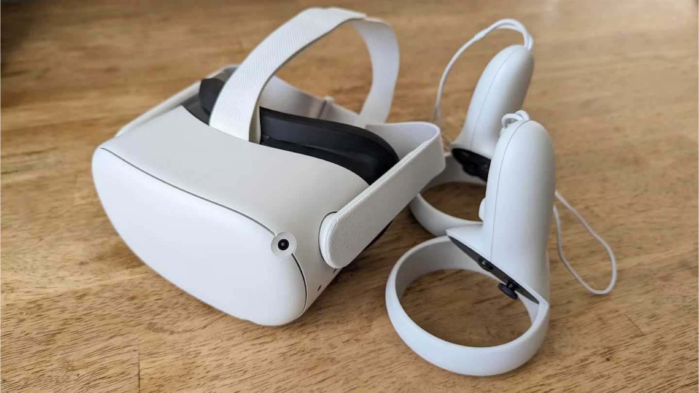 Meta Quest 2 VR Headset and Controllers