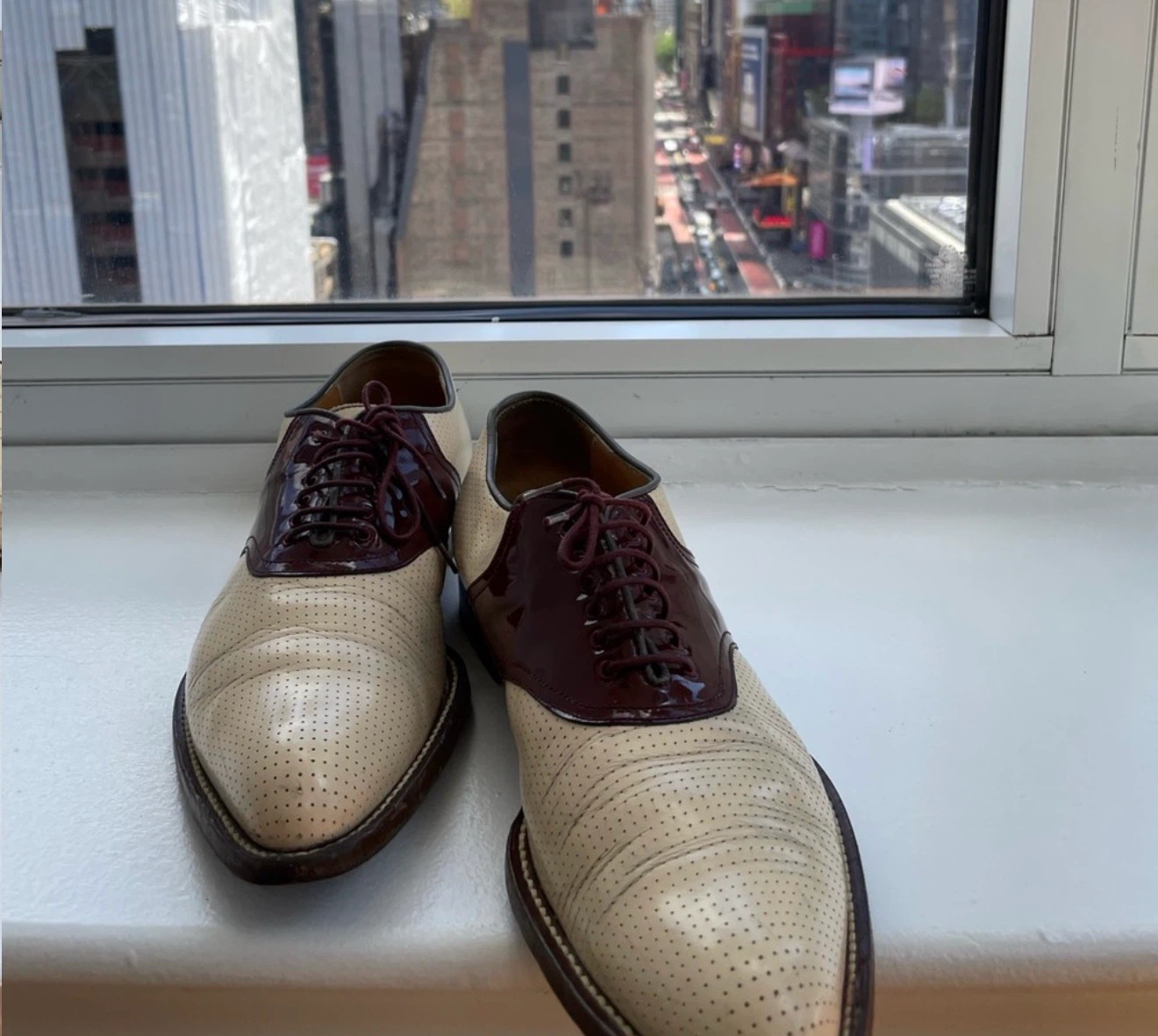 MIU MIU two tone wingtip oxford loafers - photo 2